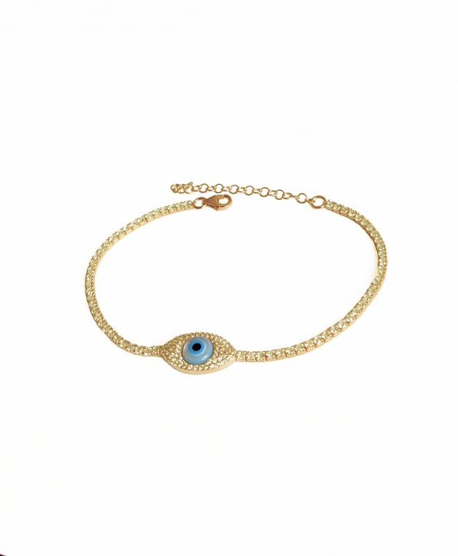 2 mm Suyolu Zincirli Opal Göz Gümüş Bileklik