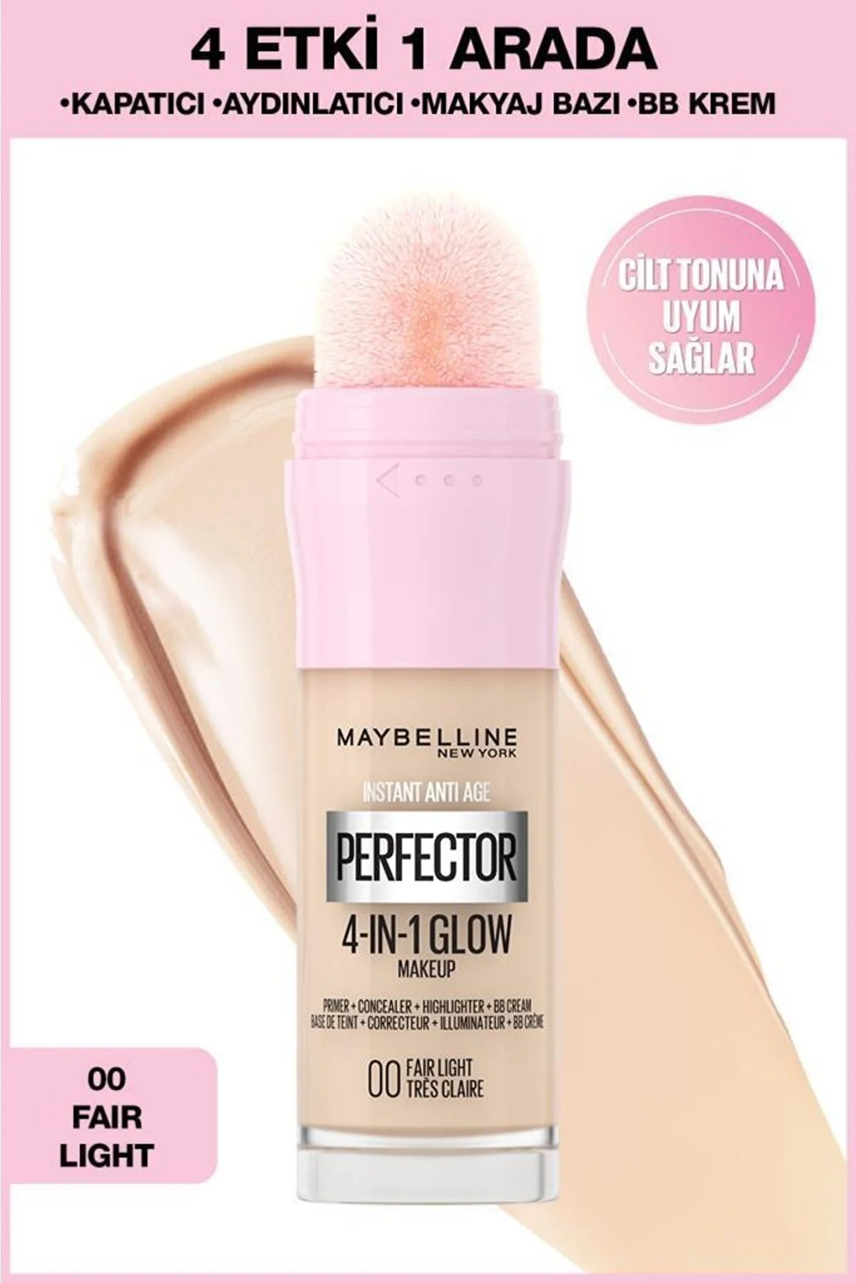 Maybelline New York Instant Perfector Glow 4 Etki 1 Arada Kapatıcı Fair Light