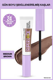 Maybelline Super Lock Brow Glue Kaş Sabitleyici Maskara - Medium Brown