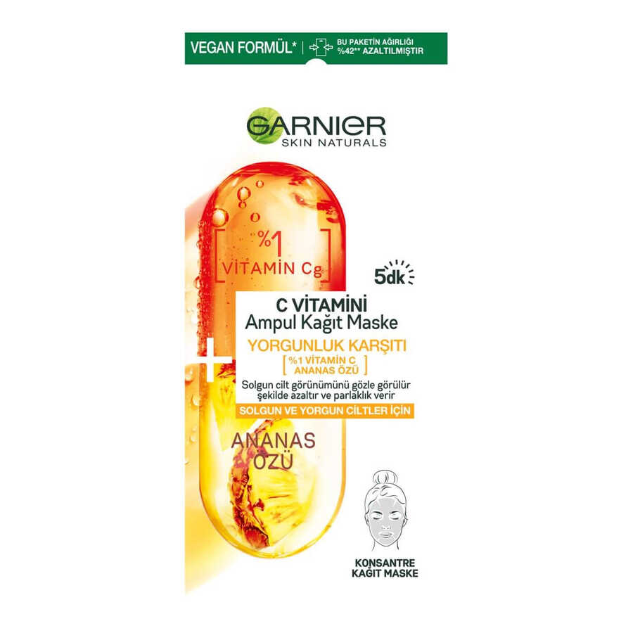 Garnier C Vitamini Ampul Kağıt Maske 15Gr