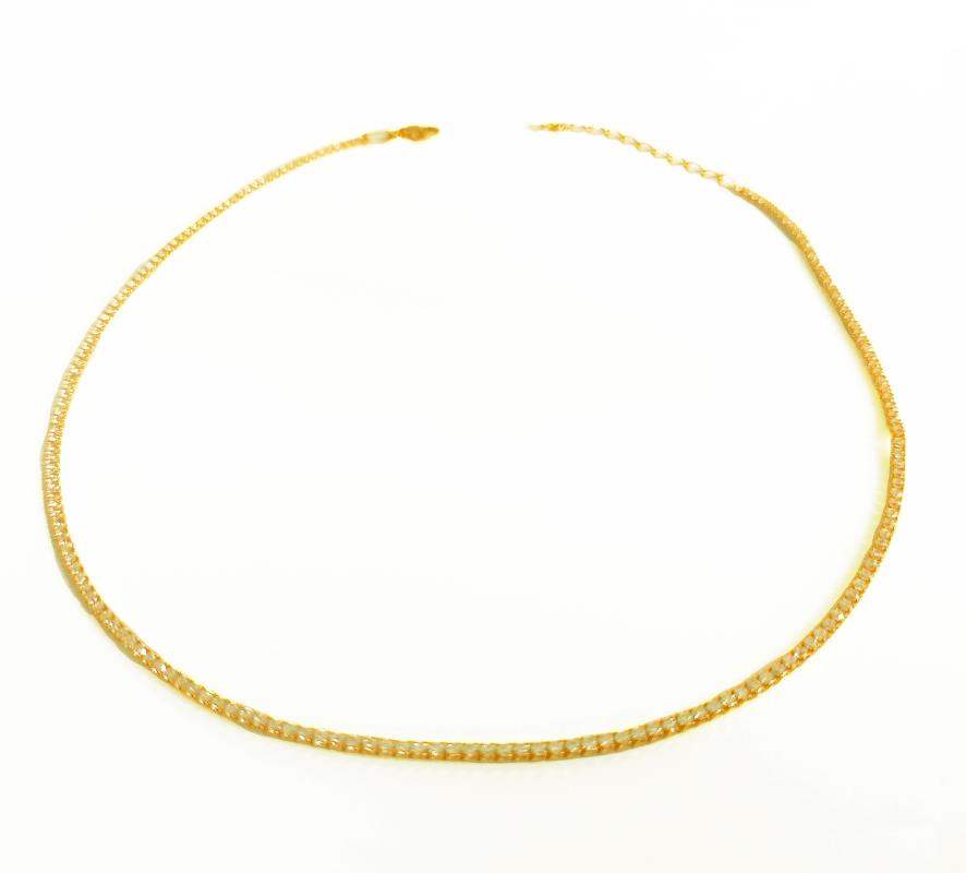 1,5 mm Taşlı Gümüş Suyolu Choker Kolye