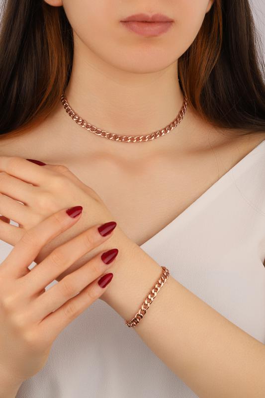 Taşsız Gümüş Gurmet Zincir Model Choker Kolye