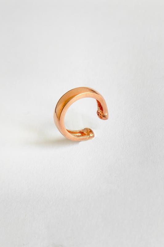 Oval Taşsız Gümüş Kıkırdak Küpe