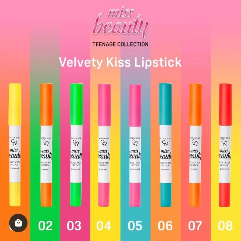 Golden Rose Miss Beauty Velvety Kiss Lipstick Ruj 04 Baby Doll
