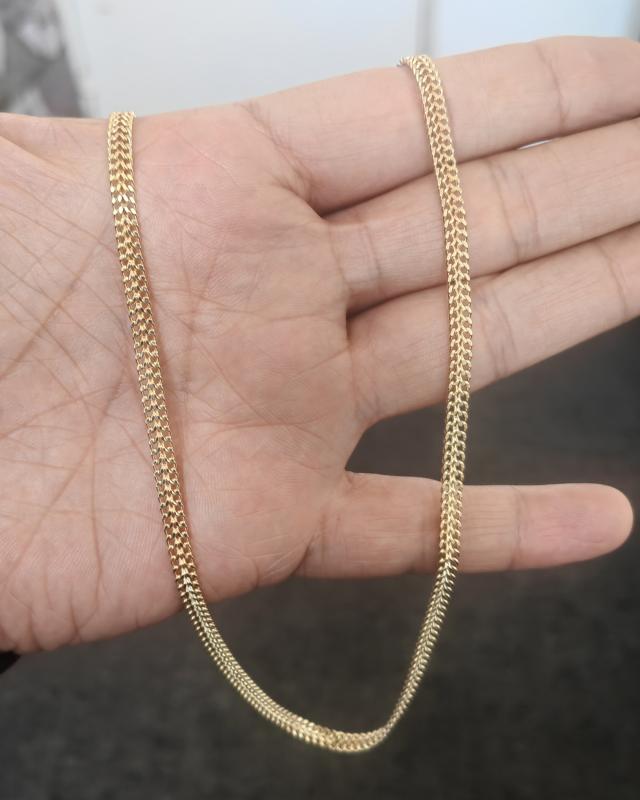 Gurmet Bismark - Arrow - 14 Ayar Gerçek Altın Zincir Kolye - Kalınlık 4.20 mm (585 Damgalı)