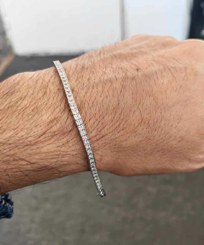 Beyaz Taşlı Gümüş Choker Kolye