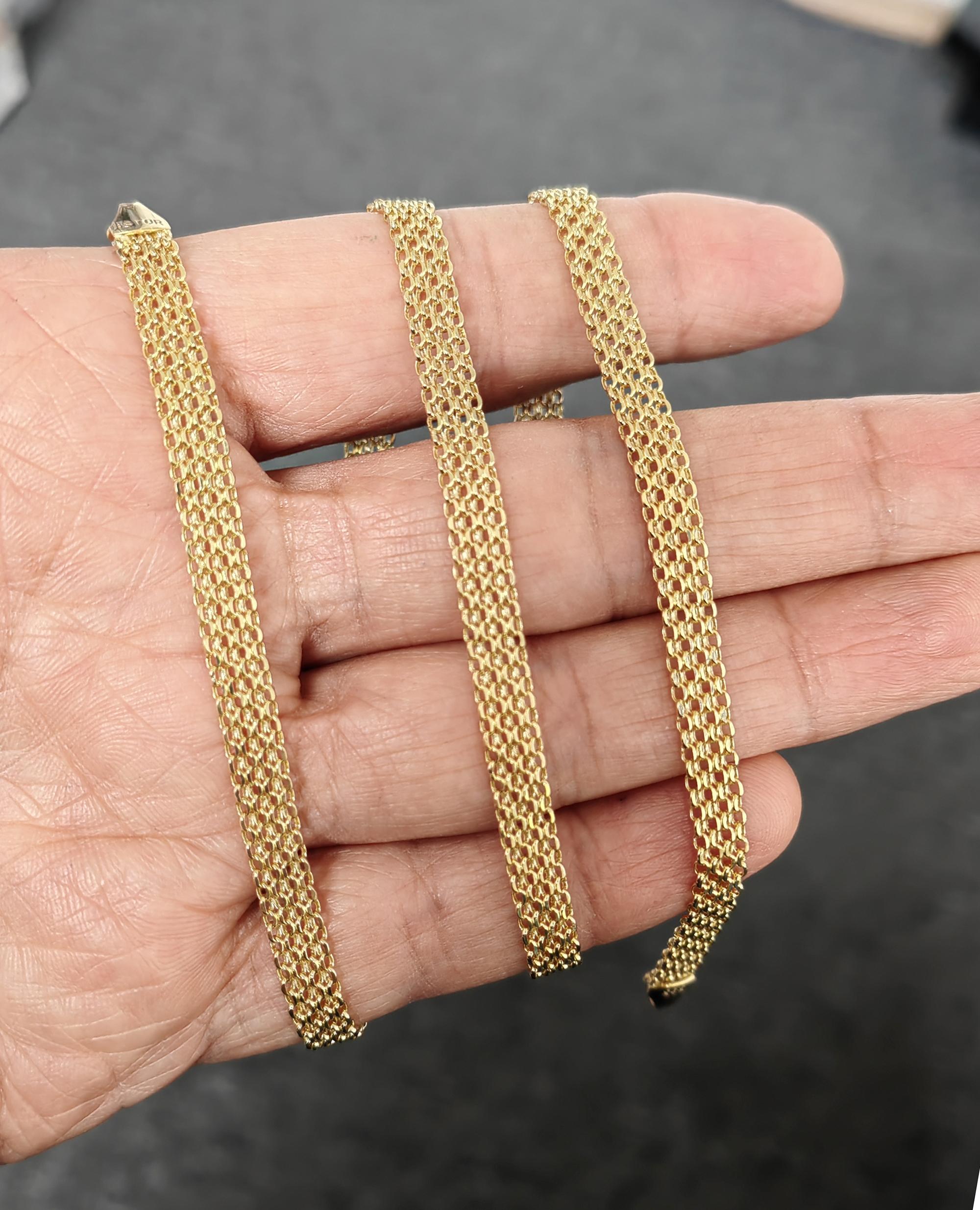 Rolo Doç Bismark - 14 Ayar Gerçek Altın Zincir Kolye - Kalınlık 5.22 mm (585 Damgalı)