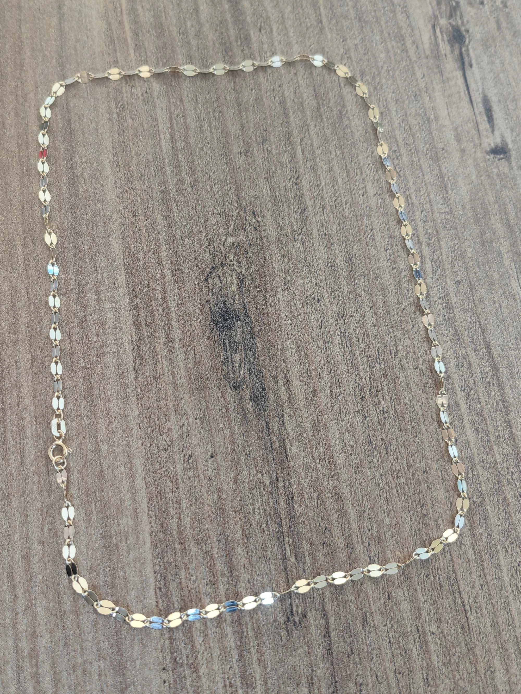Forse Parlak - Crushed Forzentina - 14 Ayar Gerçek Altın Zincir Kolye - Kalınlık 2.70 mm (585 Damgalı)