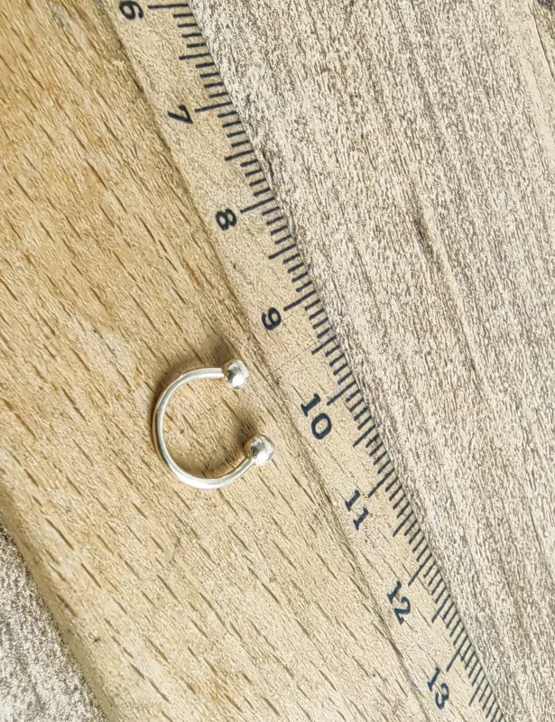 Taşsız Topçuklu 14 K Altın Helix Piercing (585 Damgalı)