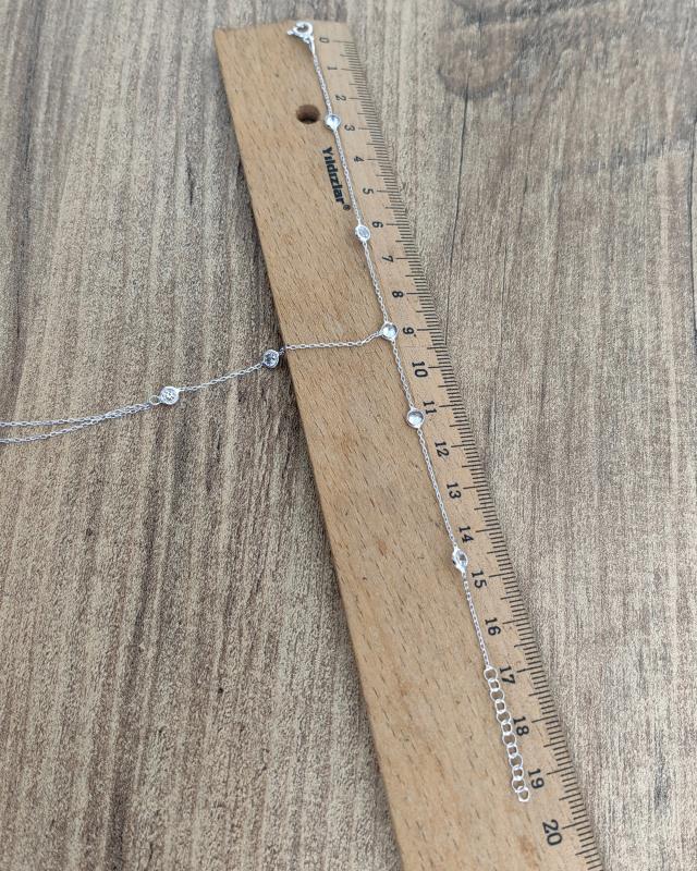 Zirkon Beyaz Taşlı Gümüş Şahmeran Bileklik