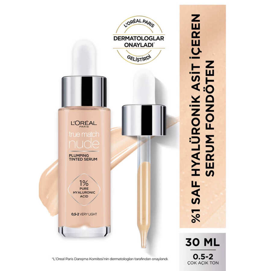 L’Oréal Paris True Match Nude Fondöten Serum 0.5-2 Very Light