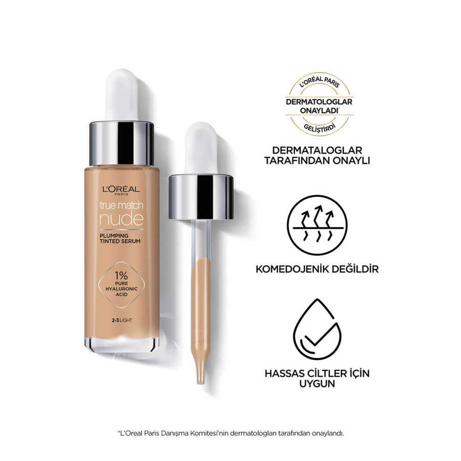L’Oréal Paris True Match Nude Fondöten Serum 0.5-2 Very Light