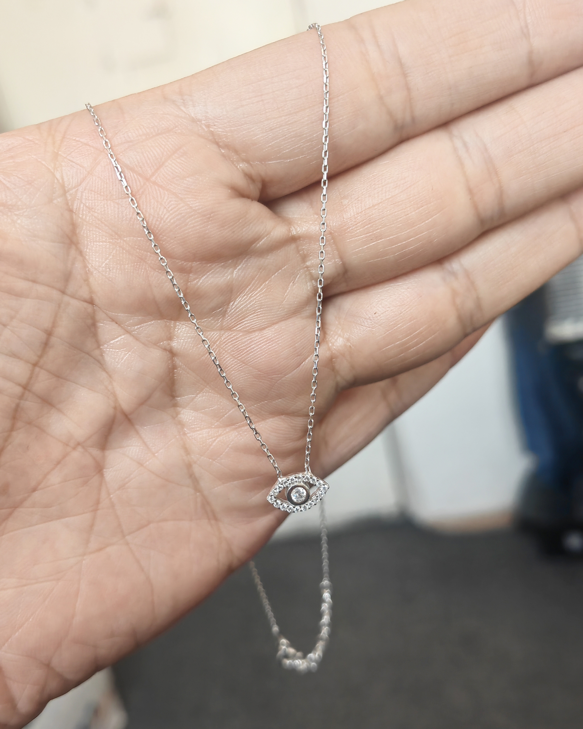 Küçük Göz Gümüş Kolye