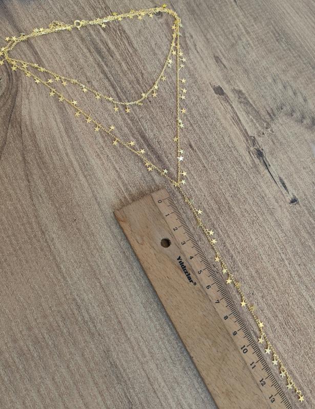 Choker ve Y Kolye 2’si 1 Arada Yıldızlı Gümüş Kolye