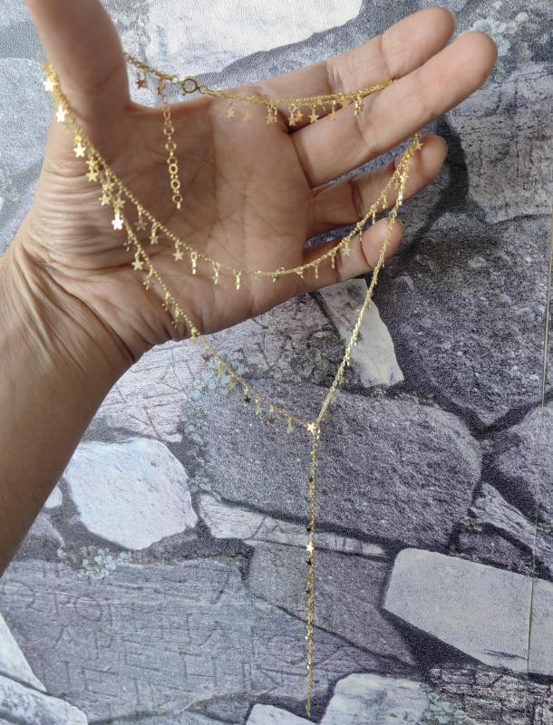 Choker ve Y Kolye 2’si 1 Arada Yıldızlı Gümüş Kolye