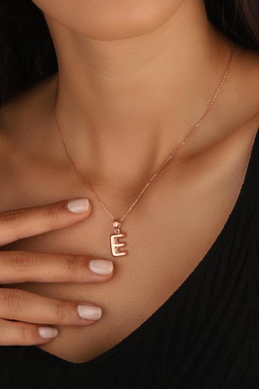 Taşsız Gümüş Bombe Harf Kolye 