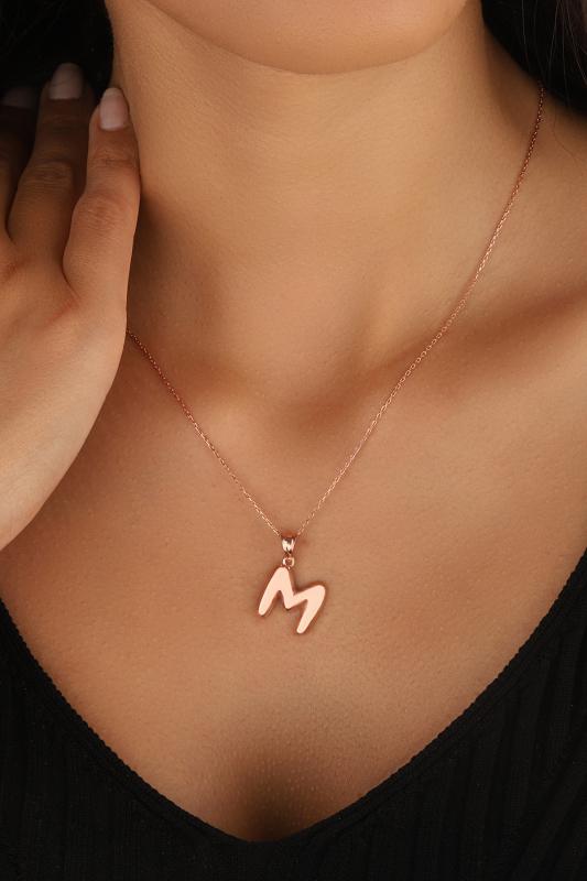 Taşsız Gümüş Bombe Harf Kolye - S 