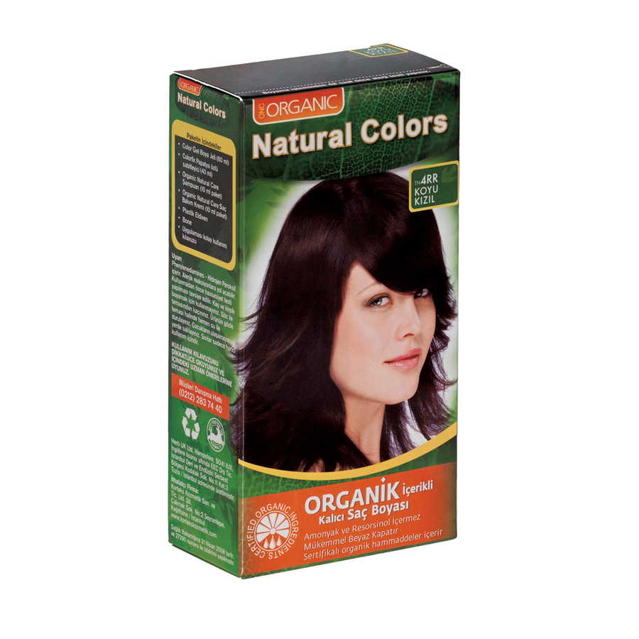 Natural Colors Organik İçerikli Saç Boyası 4RR Koyu Kızıl