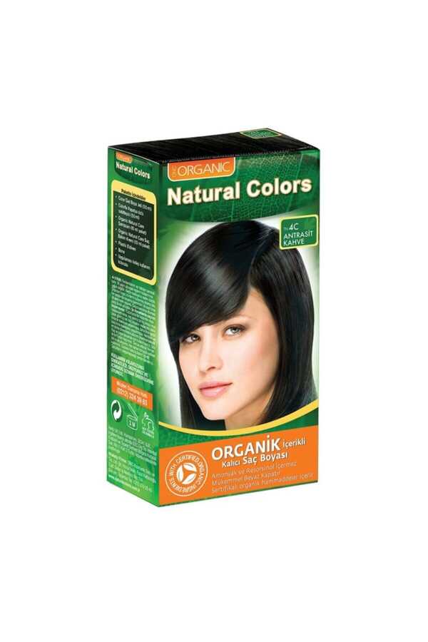 Natural Colors Organik İçerikli Saç Boyası 4C Antrasit Kahve