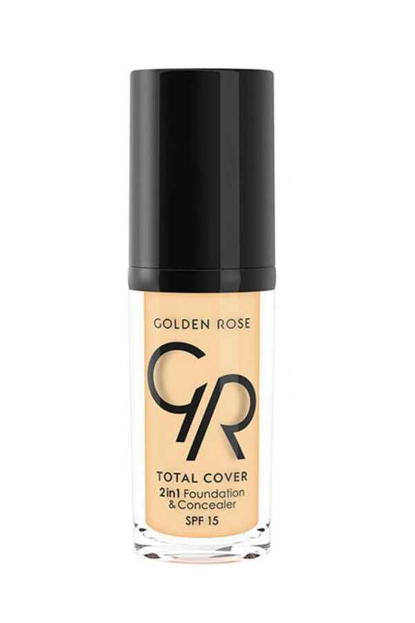 Golden Rose Total Cover 2 in1 Fondöten & Kapatıcı 21 Light Yellow  Beige