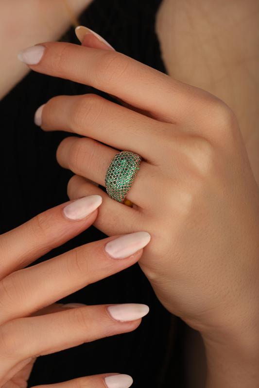 Yeşil%20Taşlı%20Kalıp%20Gümüş%20Yüzük