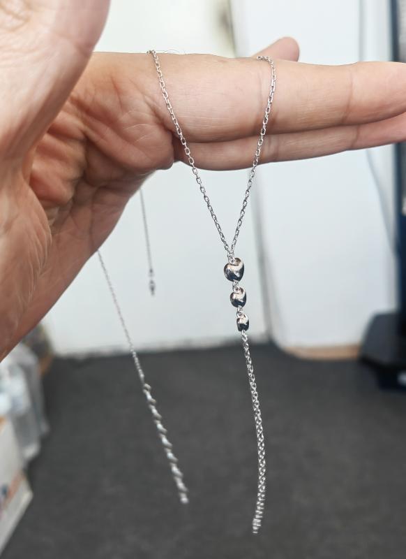 Şık 3 Sıra Kalp Model Gümüş Şahmeran Bileklik (Taşsız) - Gold