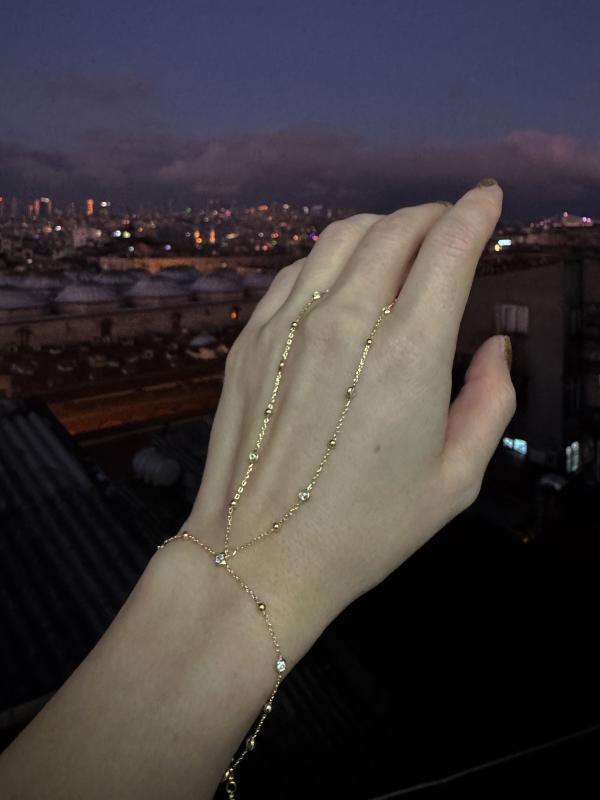 Top Zincir ve Taşlı Gümüş Şahmeran Bileklik – Trend Gümüş Aksesuar - Gümüş Renk