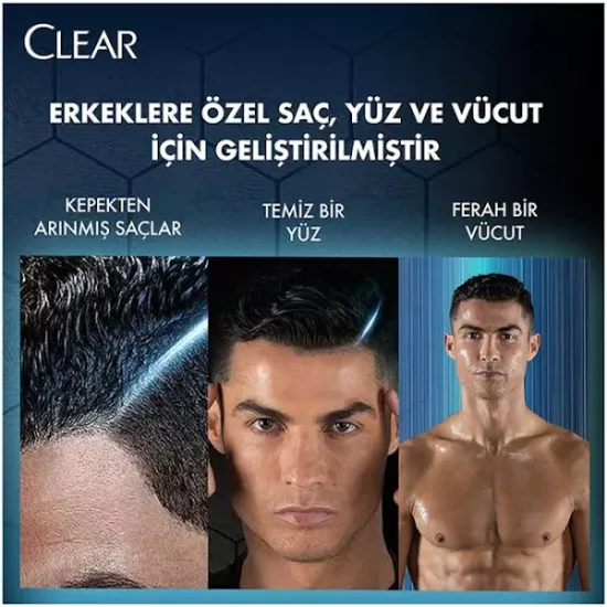 Clear Men 3ın1 Ferahlatıcı Mentol Şampuan Duş Jeli 350 ml