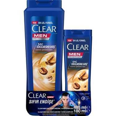Clear Men Saç Dökülme Karşıtı  Şampuan 485 ml + 180 ml