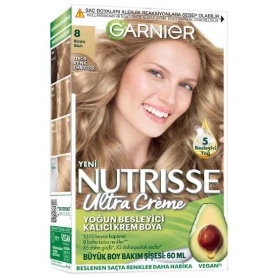 Garnier Nutrisse Ultra Creme Saç Boyası 8 Koyu Sarı