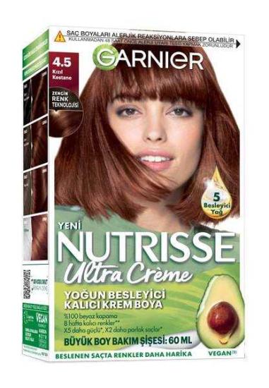 Garnier Nutrisse Ultra Creme Saç Boyası 4.5 Kızıl Kestane