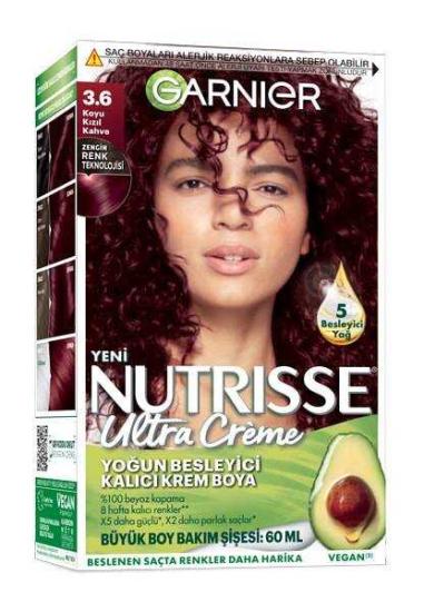 Garnier Nutrisse Ultra Creme Saç Boyası 3.6 Koyu Kızıl Kahve