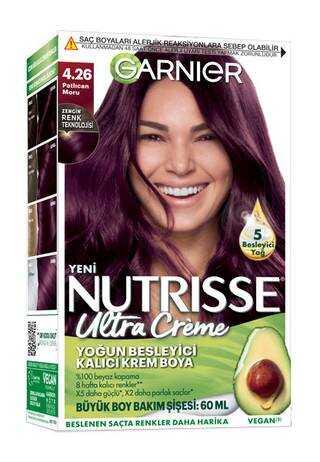 Garnier Nutrisse Ultra Creme Saç Boyası 4.26 Patlıcan Moru