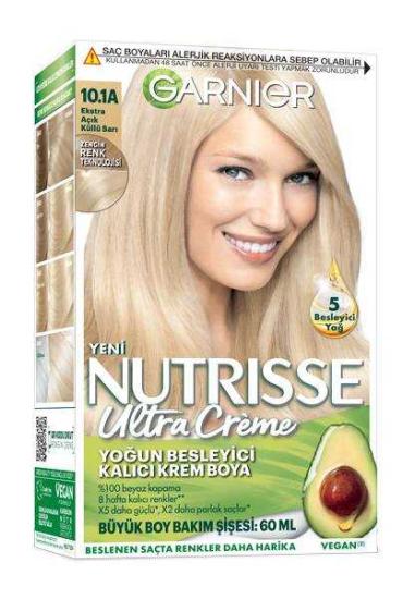 Garnier Nutrisse Ultra Creme Saç Boyası 10.1A Ekstra Açık Küllü Sarı
