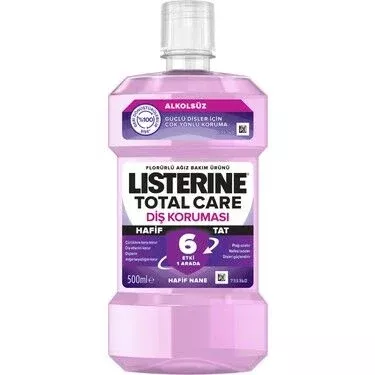 Listerine Total Care Hafif Tat Diş Koruması Alkolsüz Ağız Bakım Suyu 500 ml