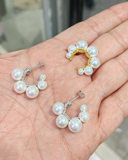 Doğal Tatlı Su İncisi Küpe – 925 Ayar Gümüş Minimal İnci Halka Küpe Rose Gold