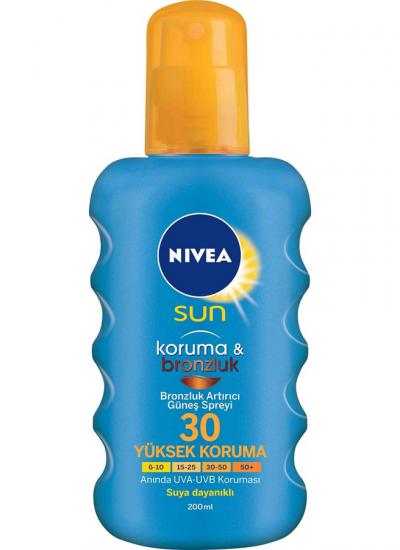 Nivea Sun Protect&Bronze Koruma Bronzluk Spf 30 Spray 200 ml