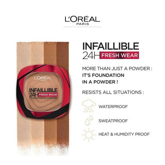 L’Oreal Paris Infaillible 24H Fresh Wear Pudra Fondöten 140 Golden Beige