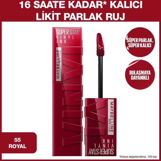 Maybelline Super Stay Vinyl Ink 55 Royal