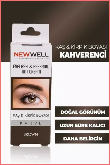 New Well Kaş & Kiprik Boyası Kahverengi