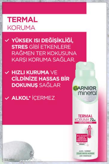 Garnier Mineral Termal Koruma 72 Saat Sprey Deodorant 150 ml