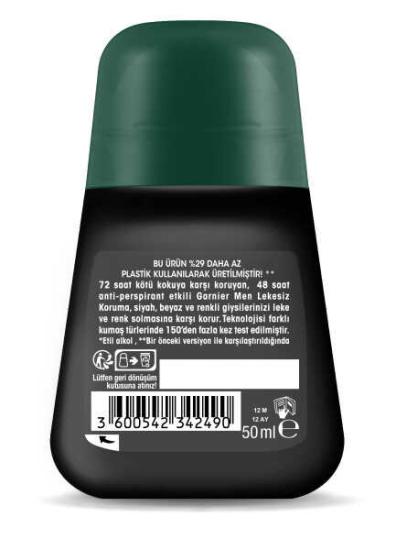 Garnier Men Lekesiz Koruma 72 Saat  Roll-on  50 ml