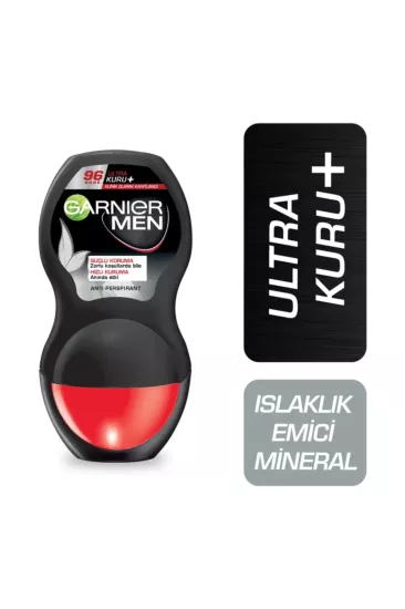 Garnier Men Ultra Kuru+ Erkek Roll On 50 ml