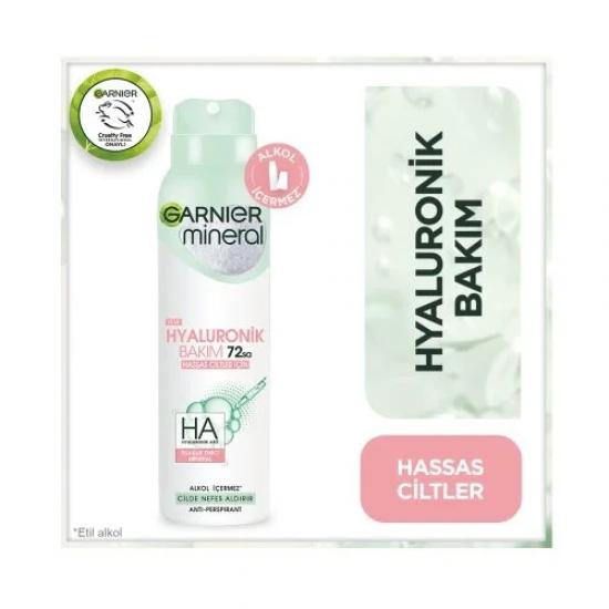Garnier Mineral Hyaluronik Bakım 72 Saat Sprey Deodorant 150 ml