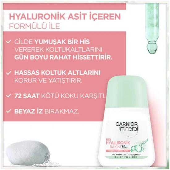 Garnier Mineral Hyaluronik Bakım 72 Saat Roll-On 50 ml