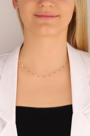 Taşsız Zincir Gümüş Choker Kolye