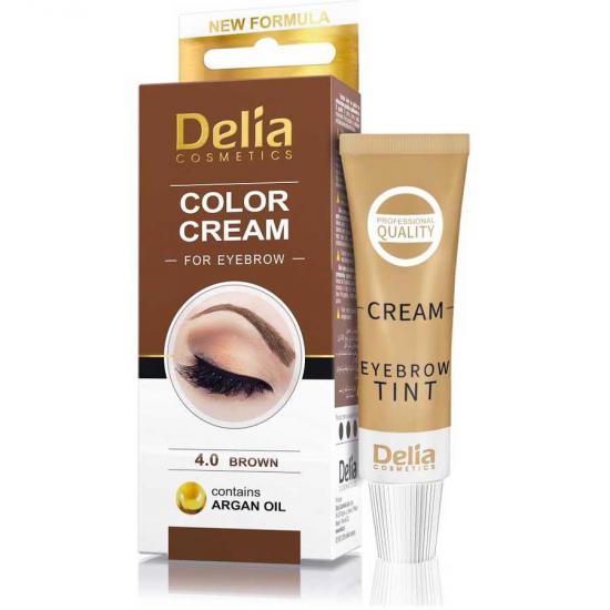 Delia Cosmetics Cream For Eyebrows 4.0 Brown With Argan Oil