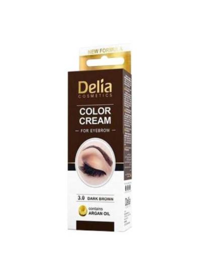 Delia Cosmetics Cream For Eyebrows 3.0 Dark Brown With Argan