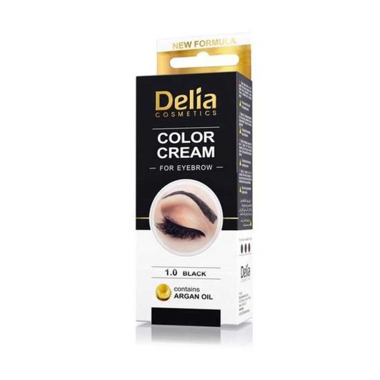 Delia Cosmetics Cream For Eyebrows 1.0 Black With Argan Oil