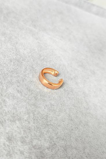 Oval Taşsız Gümüş Kıkırdak Küpe